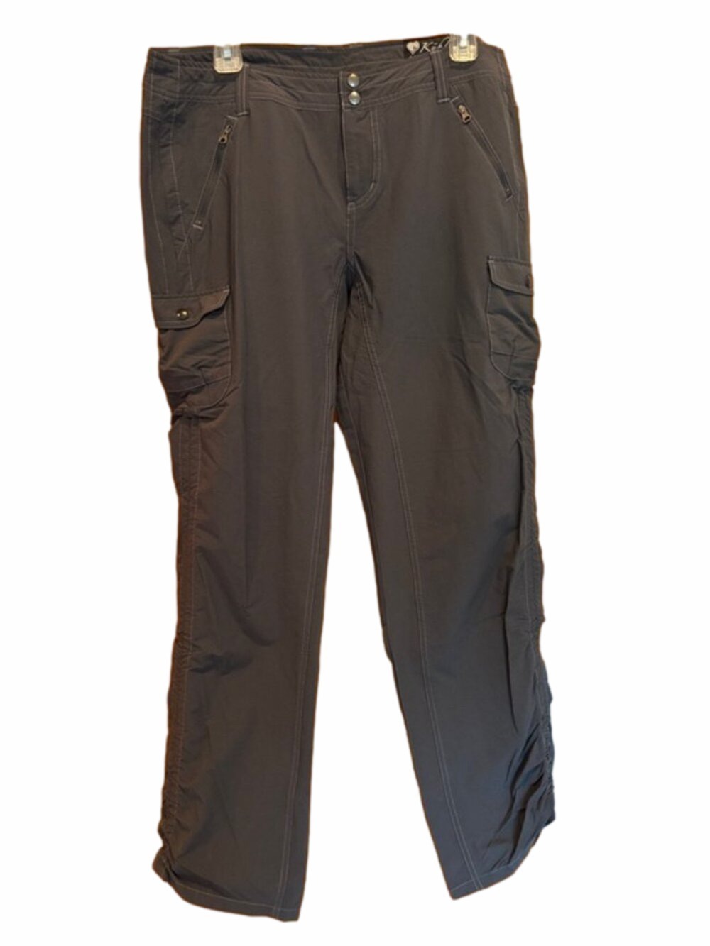 KÜHL Women's Gray Kaya Nylon Adjustable Length Cargo Hiking Pants Size 14